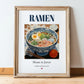 Ramen – Japanese Soup Dish, Café Wall Art, in wooden frame leaning on the floor