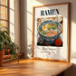 Ramen – Japanese Soup Dish, Café Wall Art, no-text version framed in wood