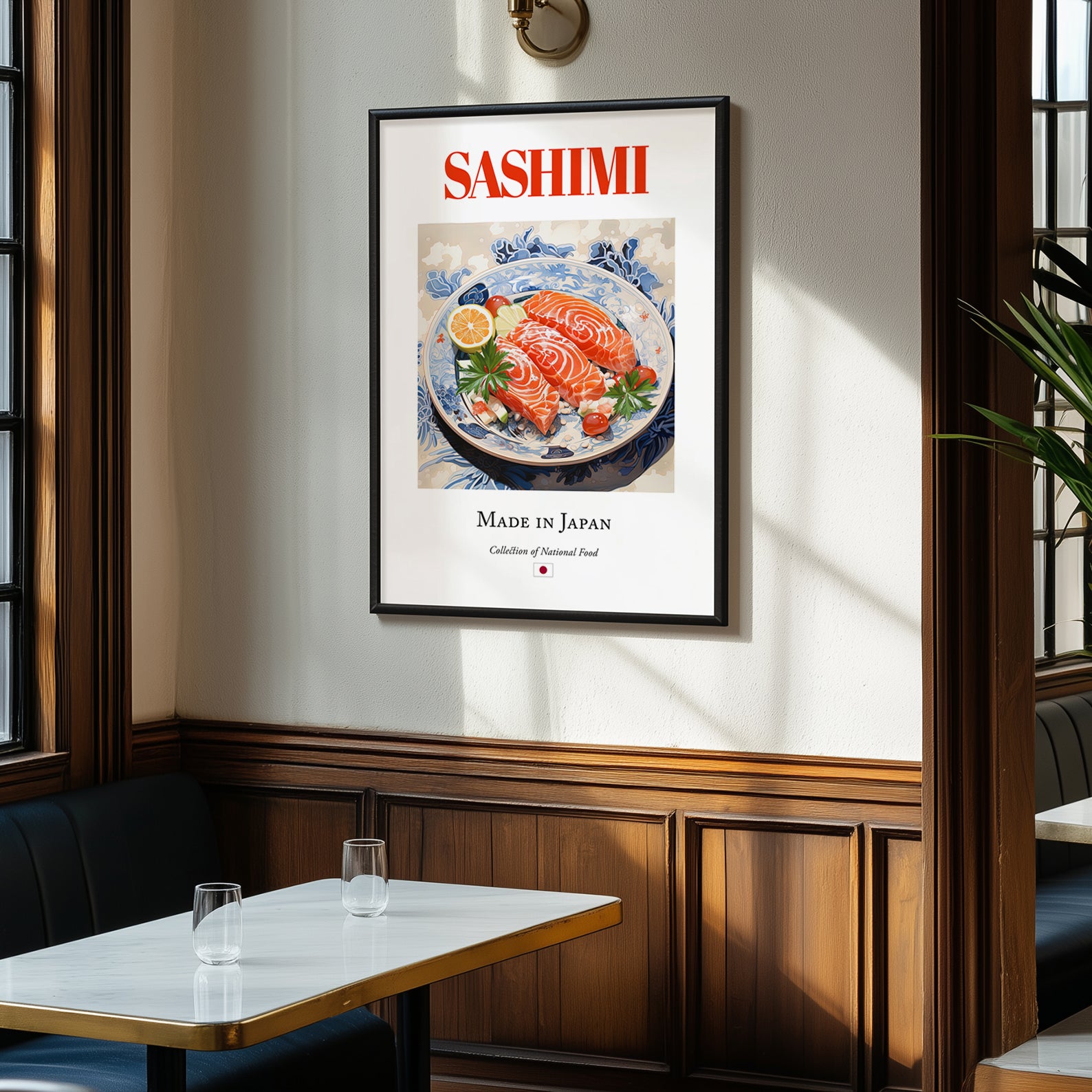 Sashimi – Japanese Dish, Restaurant Painting, clean layout with no caption