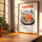 Sashimi – Japanese Dish, Restaurant Painting, no-text version framed in wood