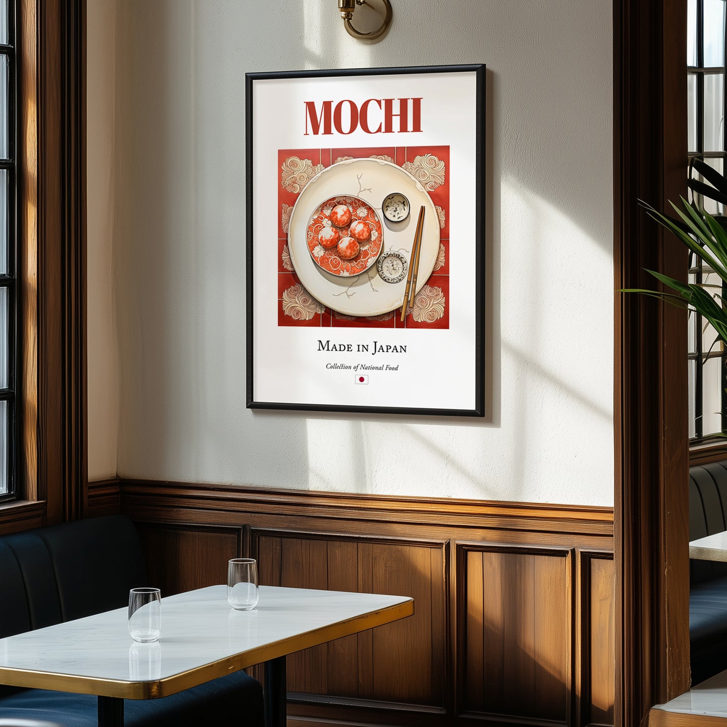Mochi – Japanese Dessert Dish, Restaurant Art, clean layout with no caption