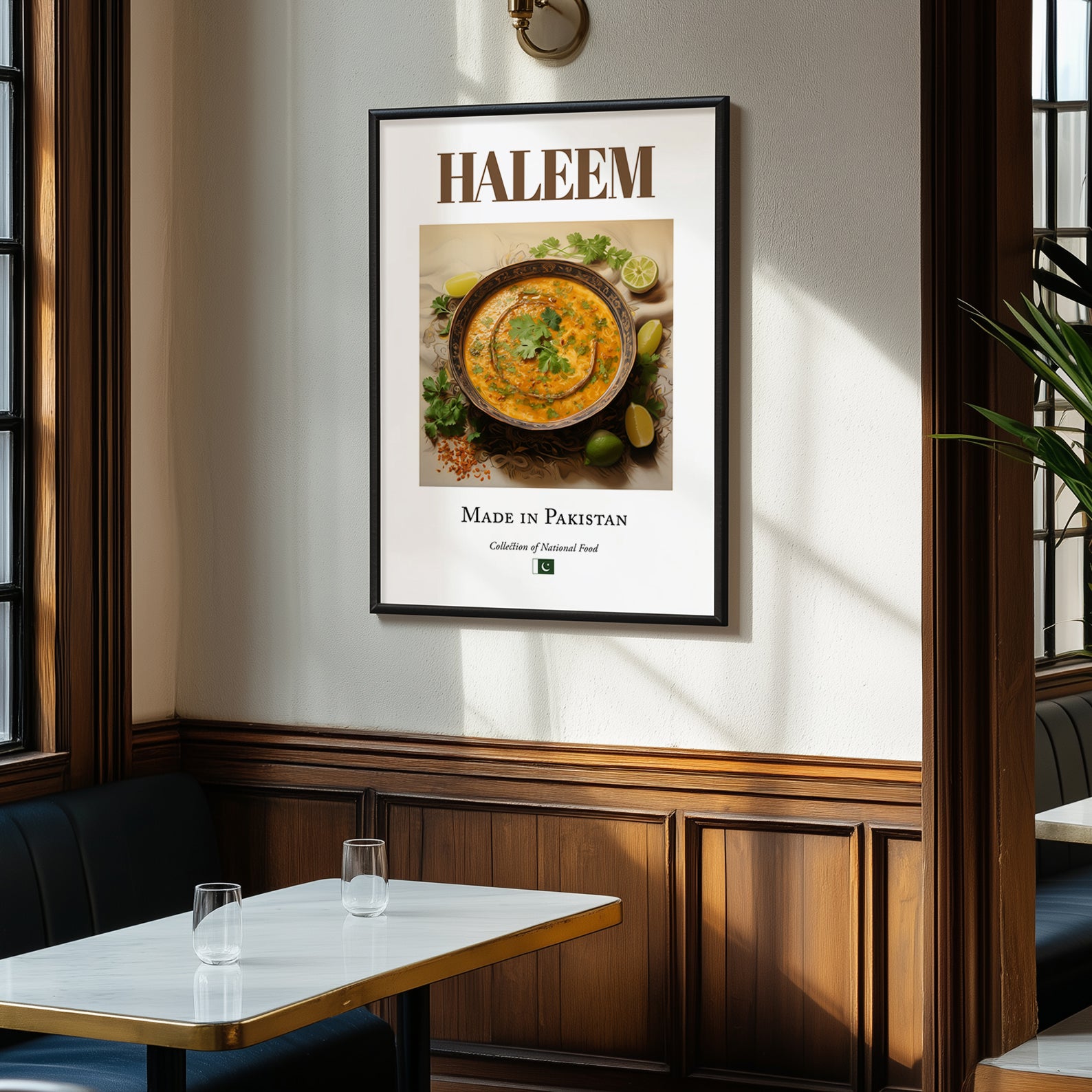 Haleem – Pakistani Soup Dish, Restaurant Poster, clean layout with no caption
