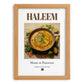 Haleem – Pakistani Soup Dish, Restaurant Poster, set in oak frame