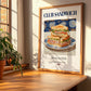 Club Sandwich – American Dish, Café Wall Decor, no-text version framed in wood
