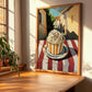 Gelato Stracciatella – Italian Urban Café Scene, Gelato Wall Illustration, clean layout with no caption