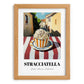 Gelato Stracciatella – Italian Urban Café Scene, Gelato Wall Illustration, set in oak frame