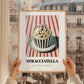 Stracciatella – on Striped Tablecloth, Gelato Wall Painting, styled in a charming Paris street view