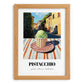 Gelato Pistacchio – Italian Urban Café Scene, Gelato Illustration, set in oak frame