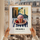 Gelato Fragola – Italian Outdoor Café Scene, Gelato Illustration, styled in a charming Paris street view