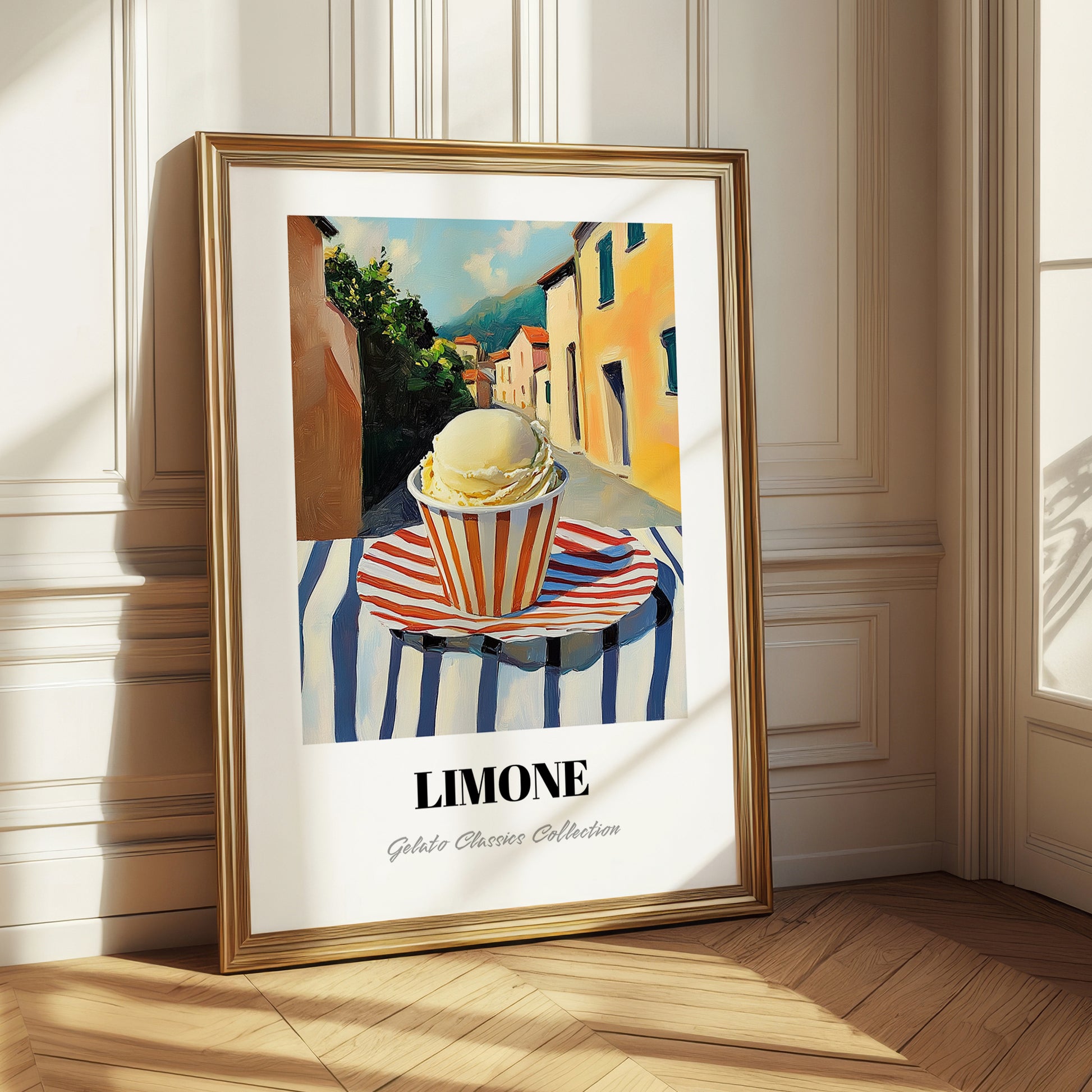 Gelato Limone – Italian Café on the Corner, Gelato Illustration