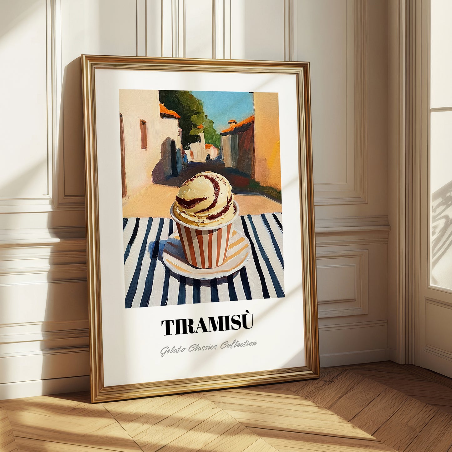 Gelato Tiramisu – Italian Urban Café Scene, Gelato Wall Painting