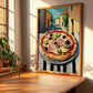 Pizza Capricciosa – Italian Street Café Scene, Pizza Still Life, clean layout with no caption