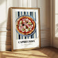 Capricciosa – on Striped Tablecloth, Pizza Wall Decor
