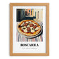 Pizza Boscaiola – Italian Urban Café Scene, Pizza Painting, set in oak frame
