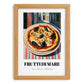 Pizza Frutti Di Mare – Italian Street Café Scene, Pizza Wall Decor, set in oak frame