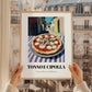 Pizza Tonno E Cipolla – Italian Street Café Scene, Pizza Wall Decor, styled in a charming Paris street view
