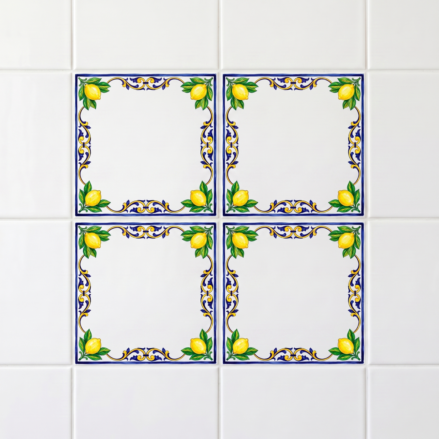 Lot de 4 carreaux Maiolica motif uniquement · Économisez 65%