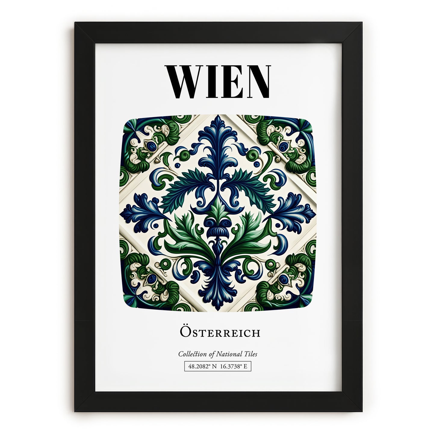 Wien, Austria – Travel Wall Decor, in sleek black frame