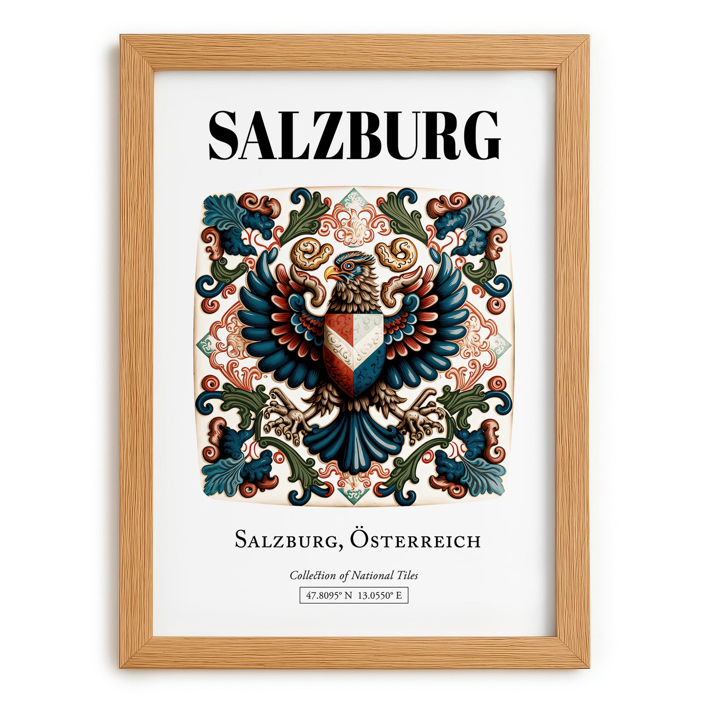 Salzburg, Austria – Wanderlust Wall Decor, set in oak frame