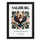Salzburg, Austria – Wanderlust Wall Decor, in sleek black frame