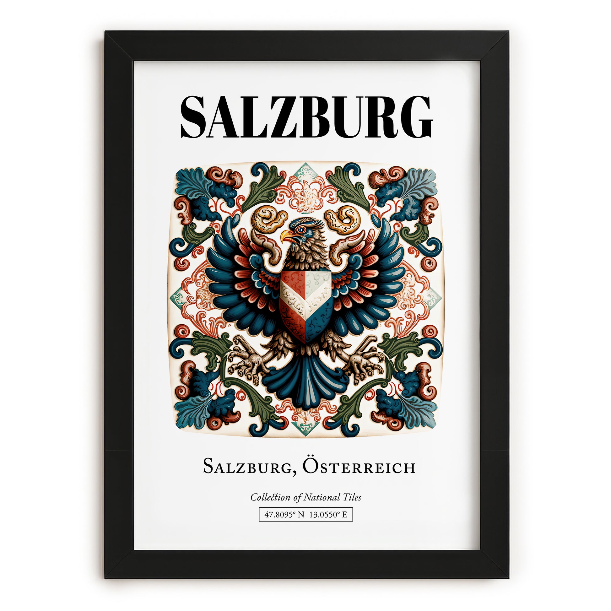 Salzburg, Austria – Wanderlust Wall Decor, in sleek black frame