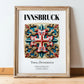 Innsbruck, Austria – Travel Print, in wooden frame leaning on the floor