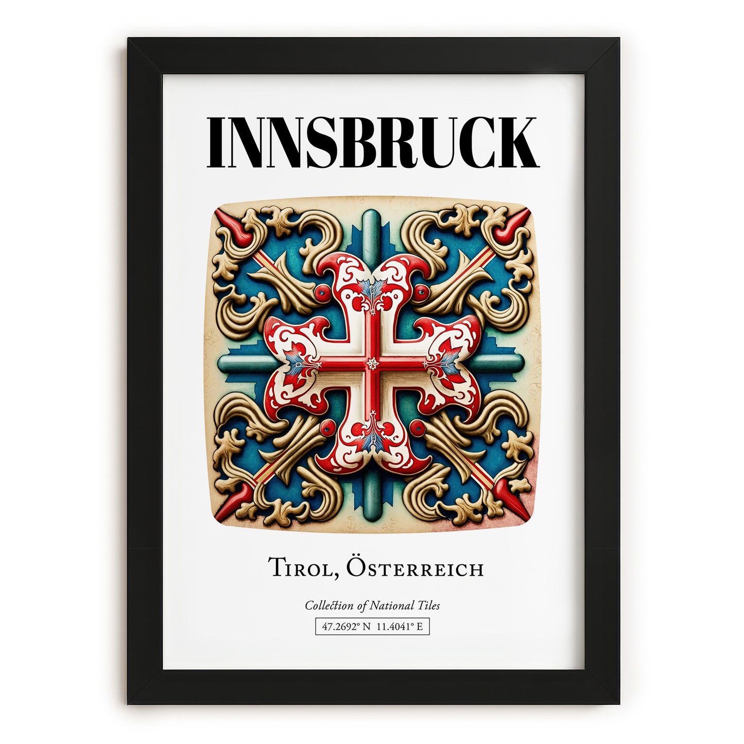 Innsbruck, Austria – Travel Print, in sleek black frame