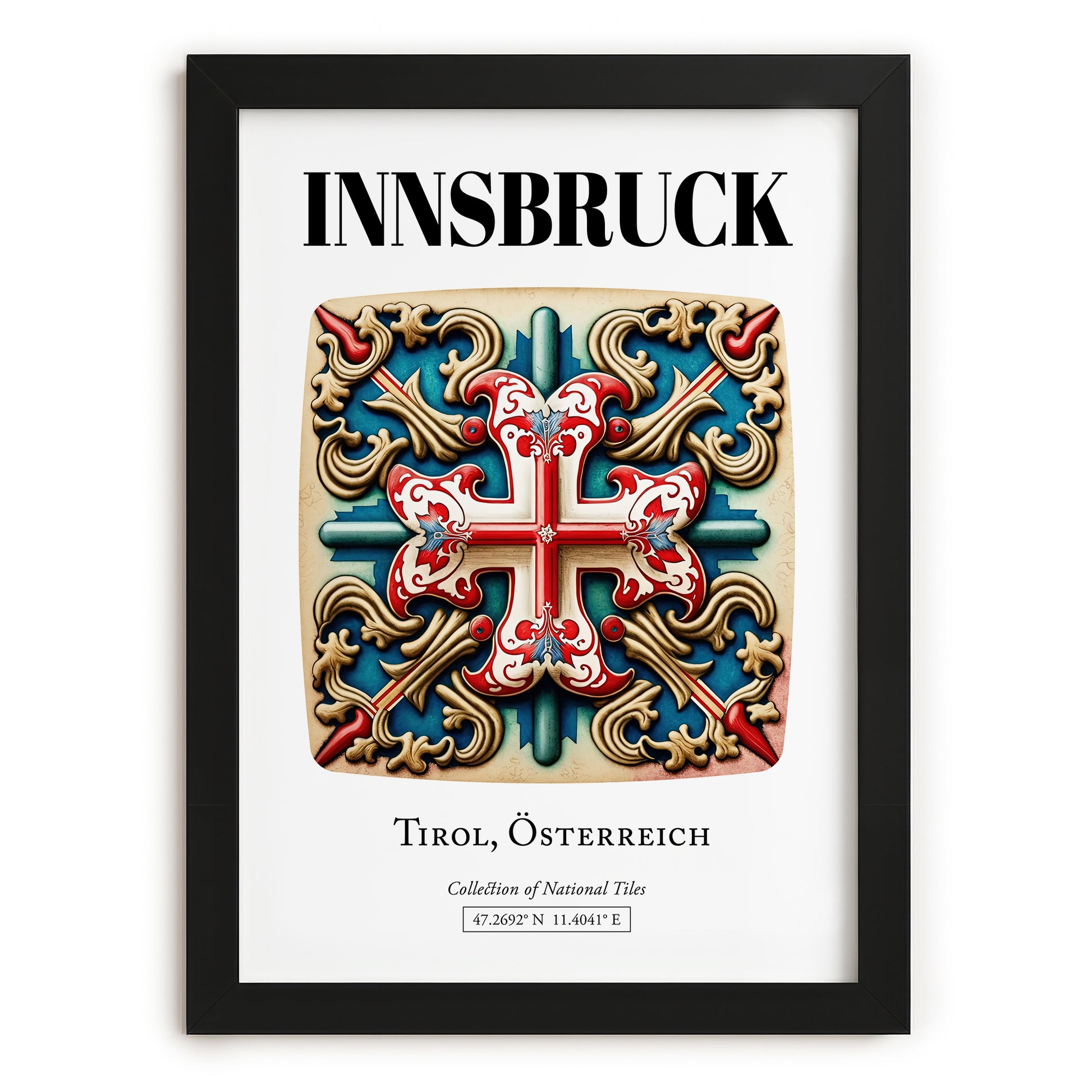 Innsbruck, Austria – Travel Print, in sleek black frame