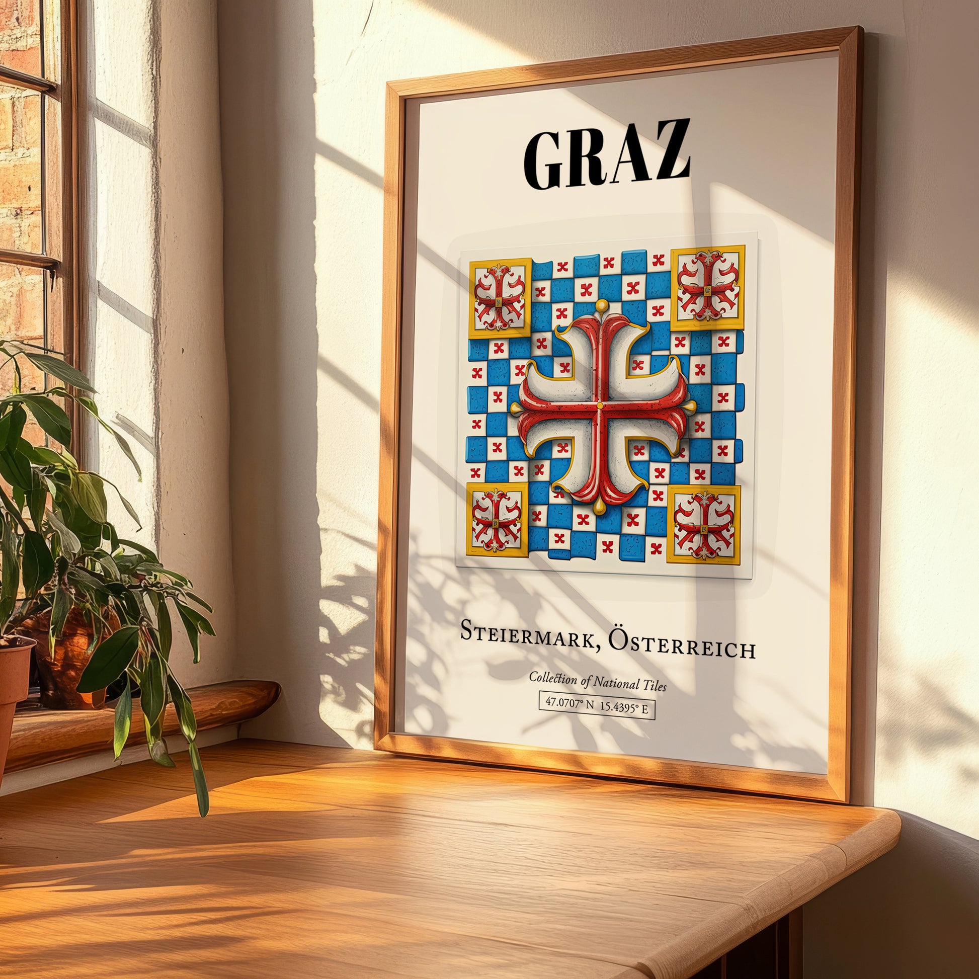 Graz, Austria – Travel Poster, clean layout with no caption