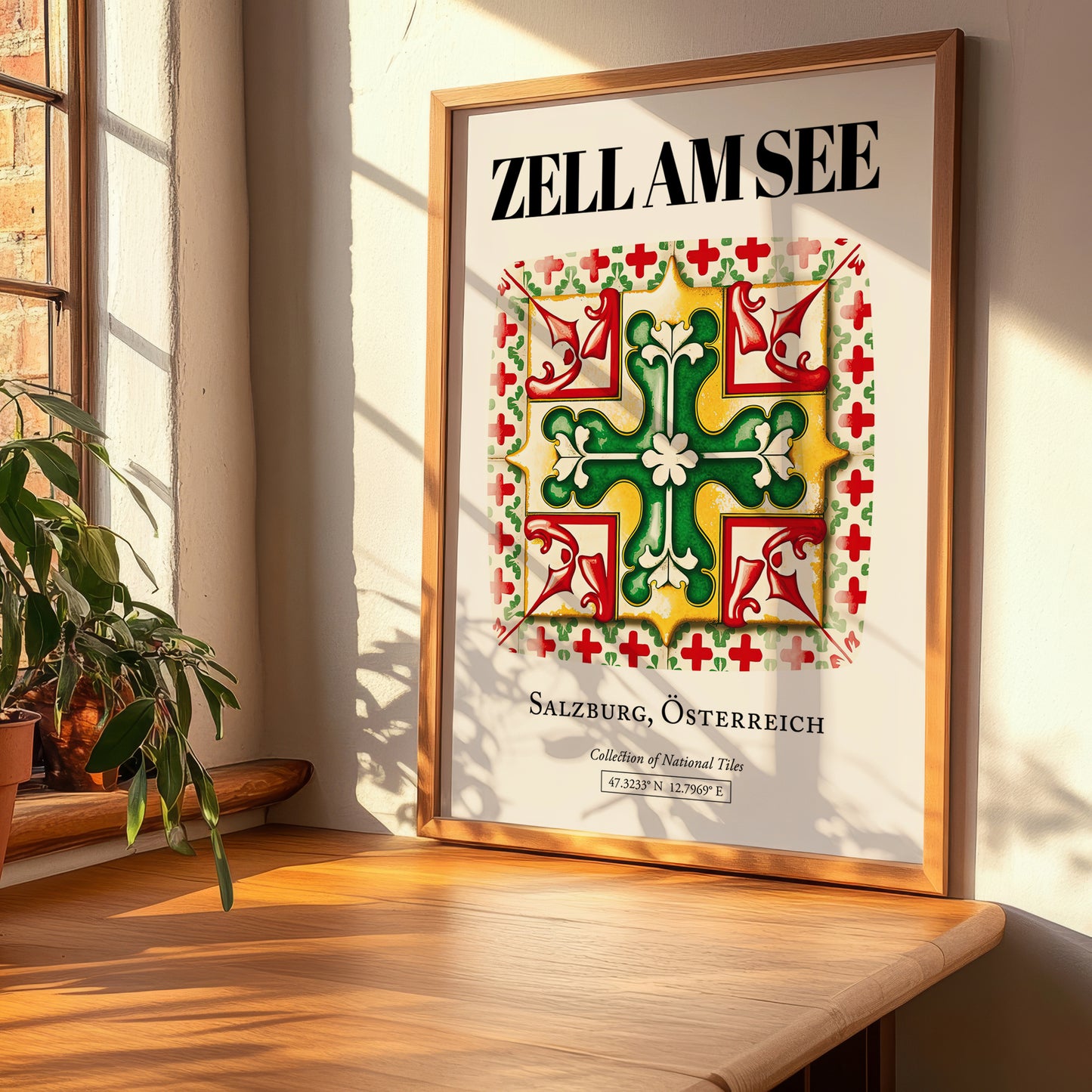 Zell Am See, Austria – Country Culture Poster, clean layout with no caption