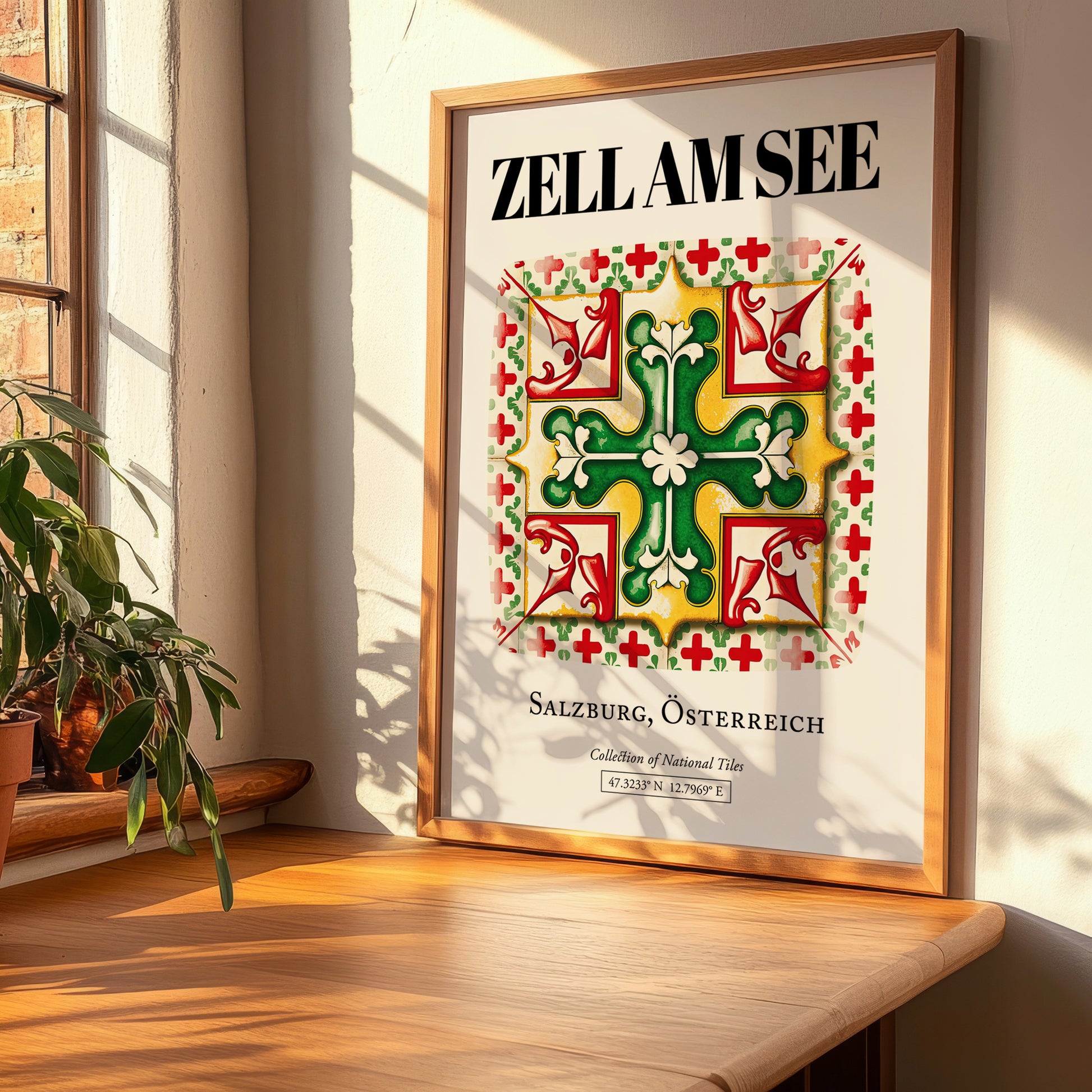 Zell Am See, Austria – Country Culture Poster, clean layout with no caption