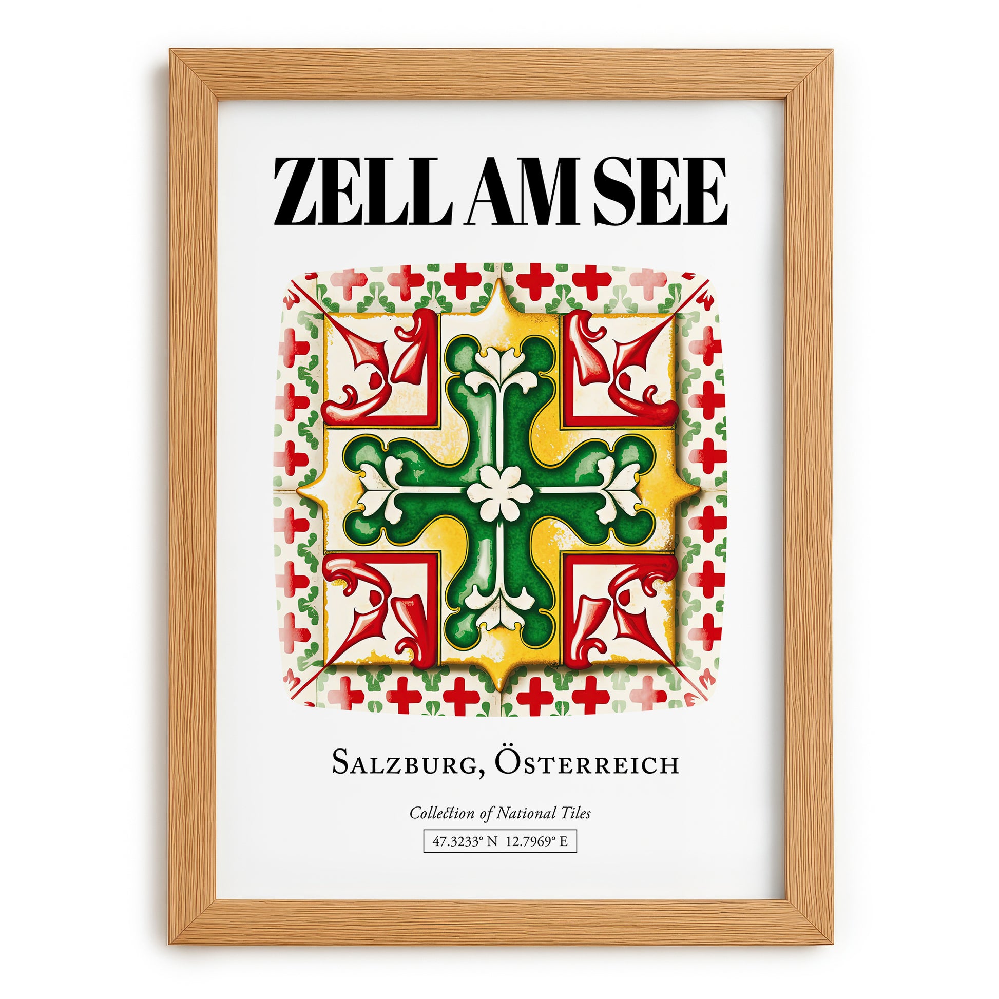 Zell Am See, Austria – Country Culture Poster, set in oak frame