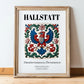 Hallstatt, Austria – Travel Print, in wooden frame leaning on the floor