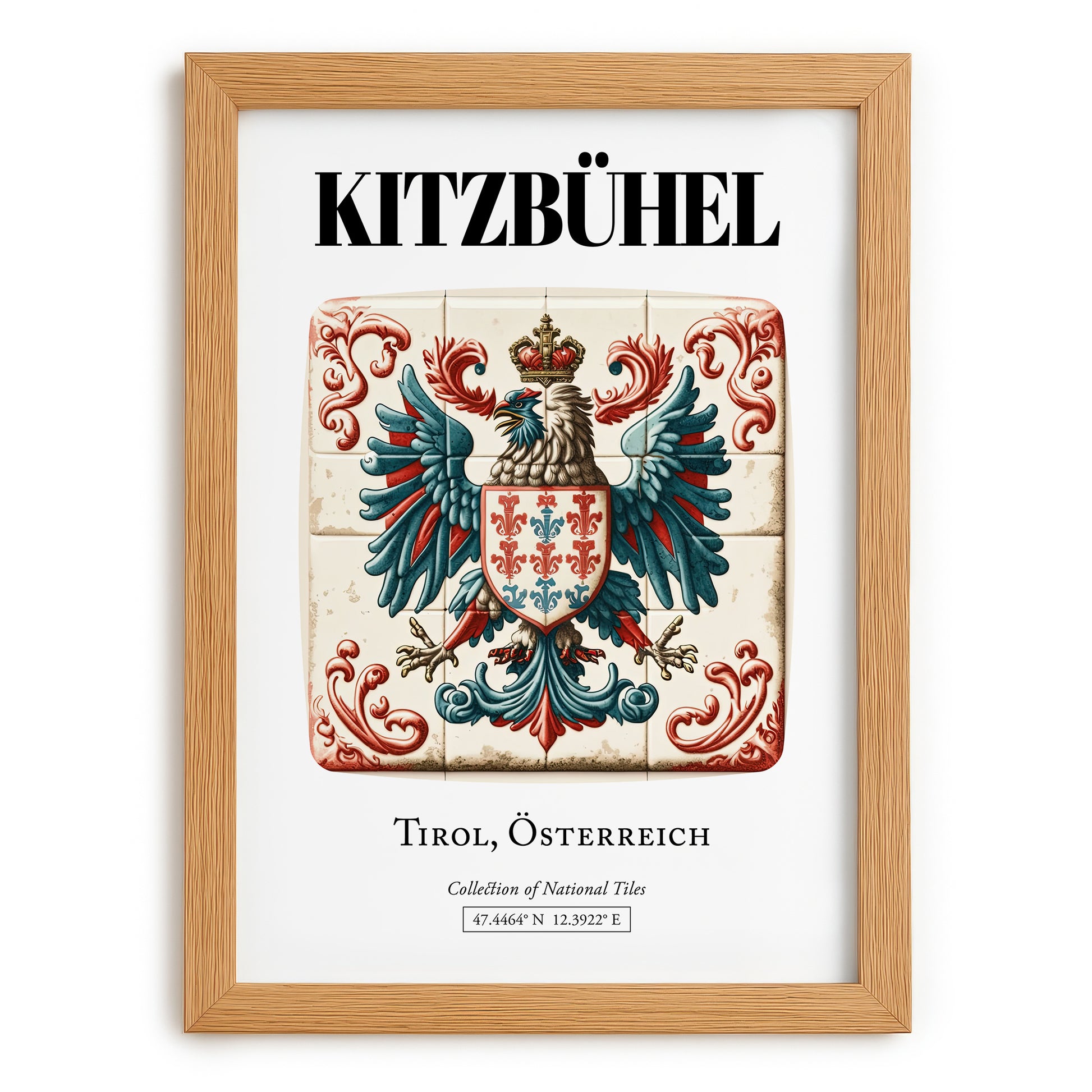 Kitzbühel, Austria – Travel Print, set in oak frame