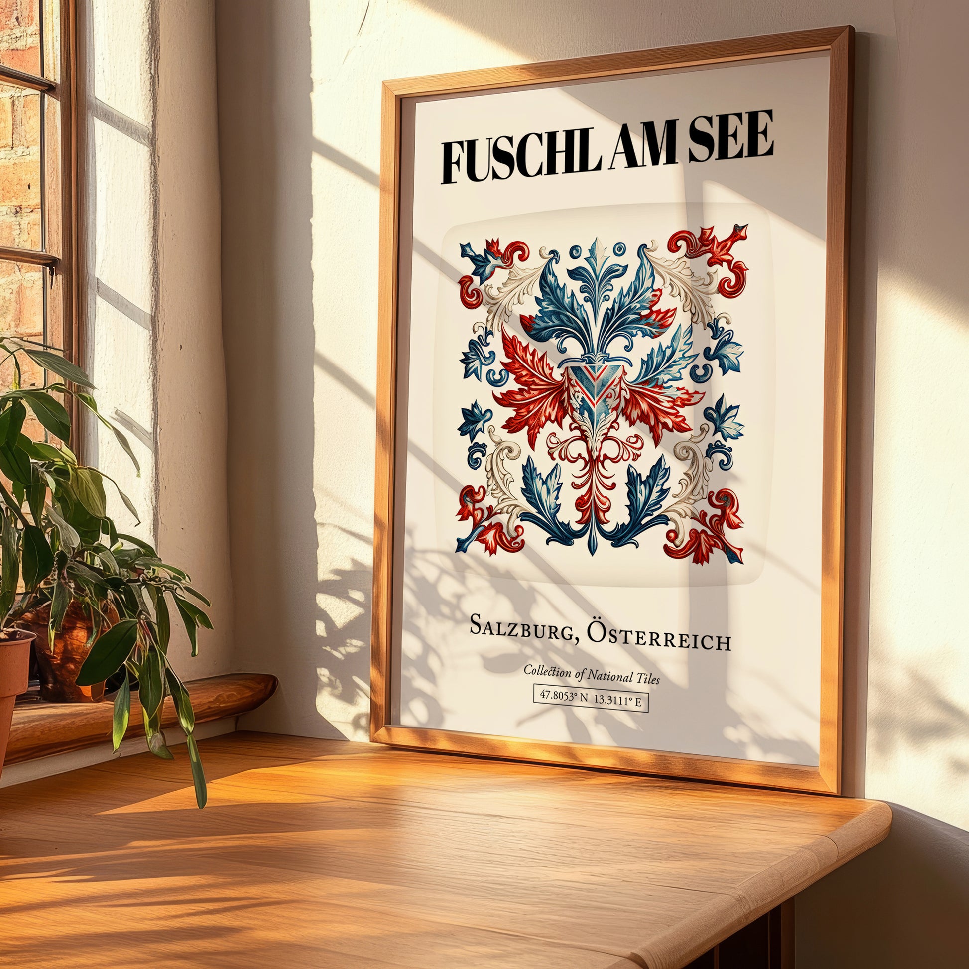 Fuschl Am See, Austria – Travel Poster, clean layout with no caption