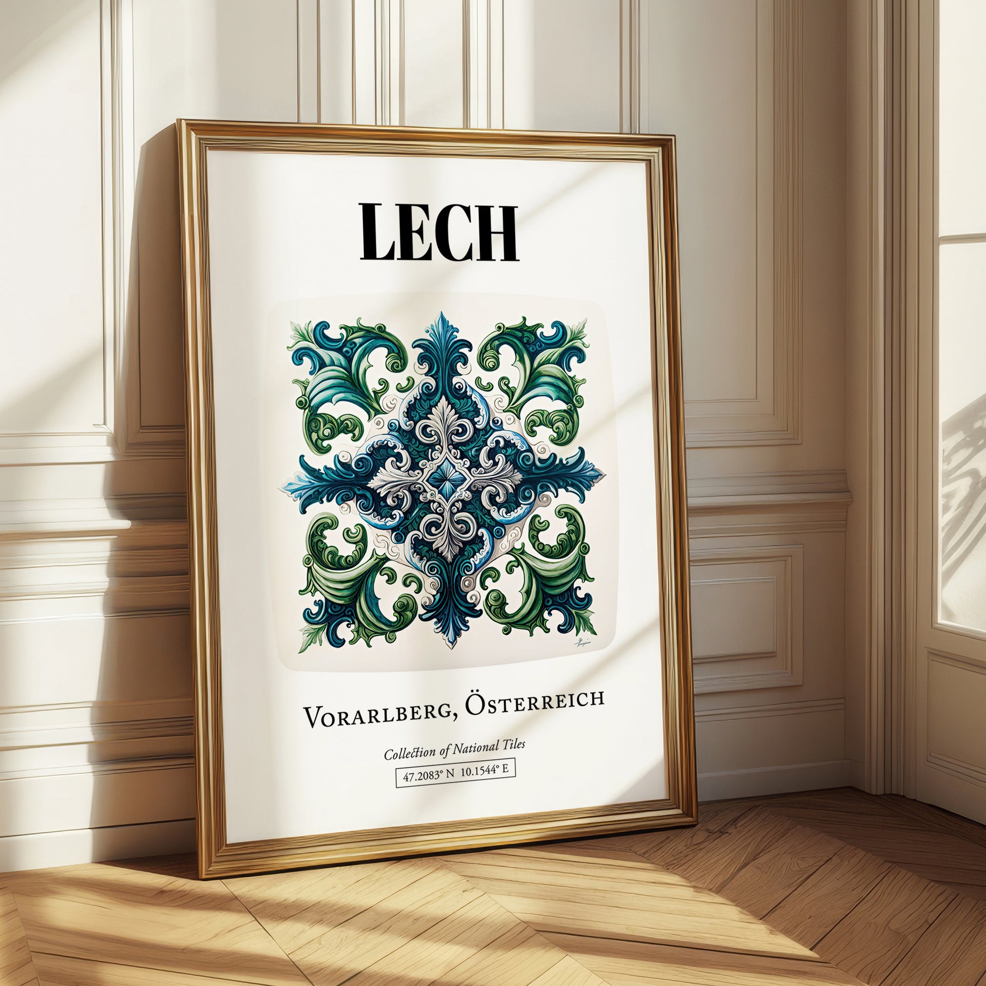 Lech, Austria – Travel Poster, styled in a charming Paris street view