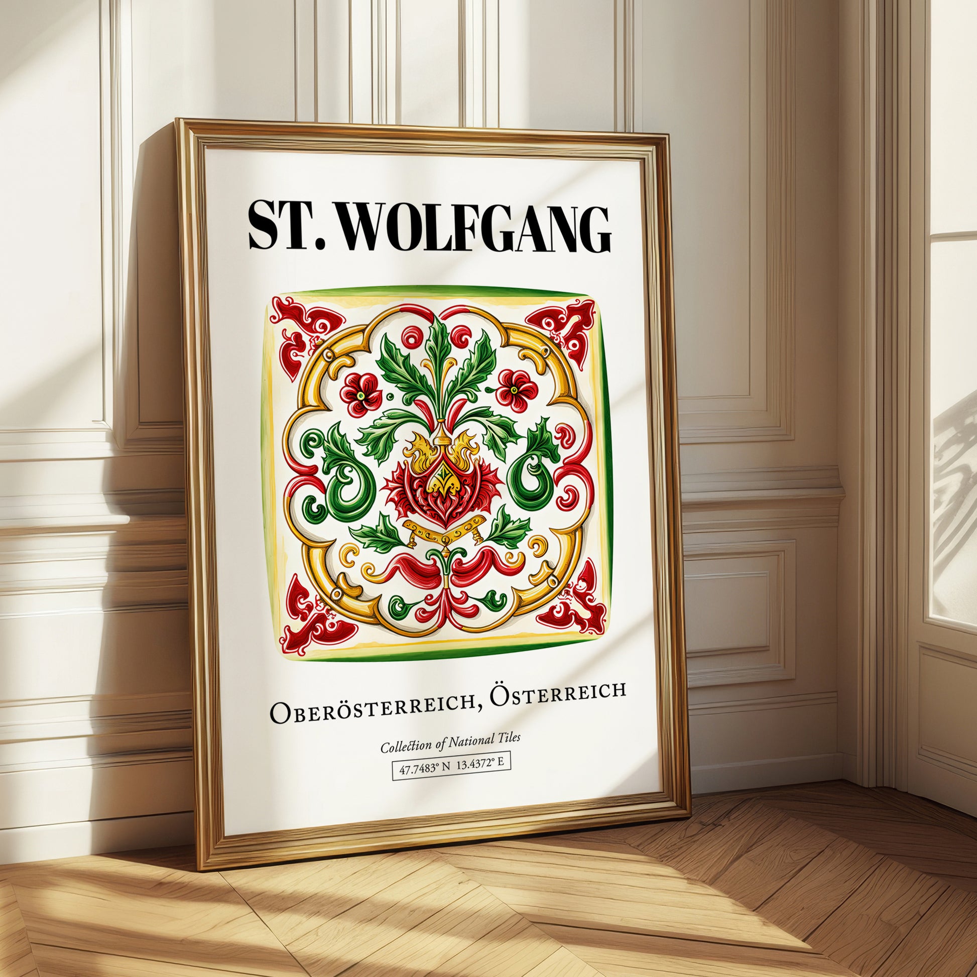 St. Wolfgang, Austria – Travel Wall Art, styled in a charming Paris street view