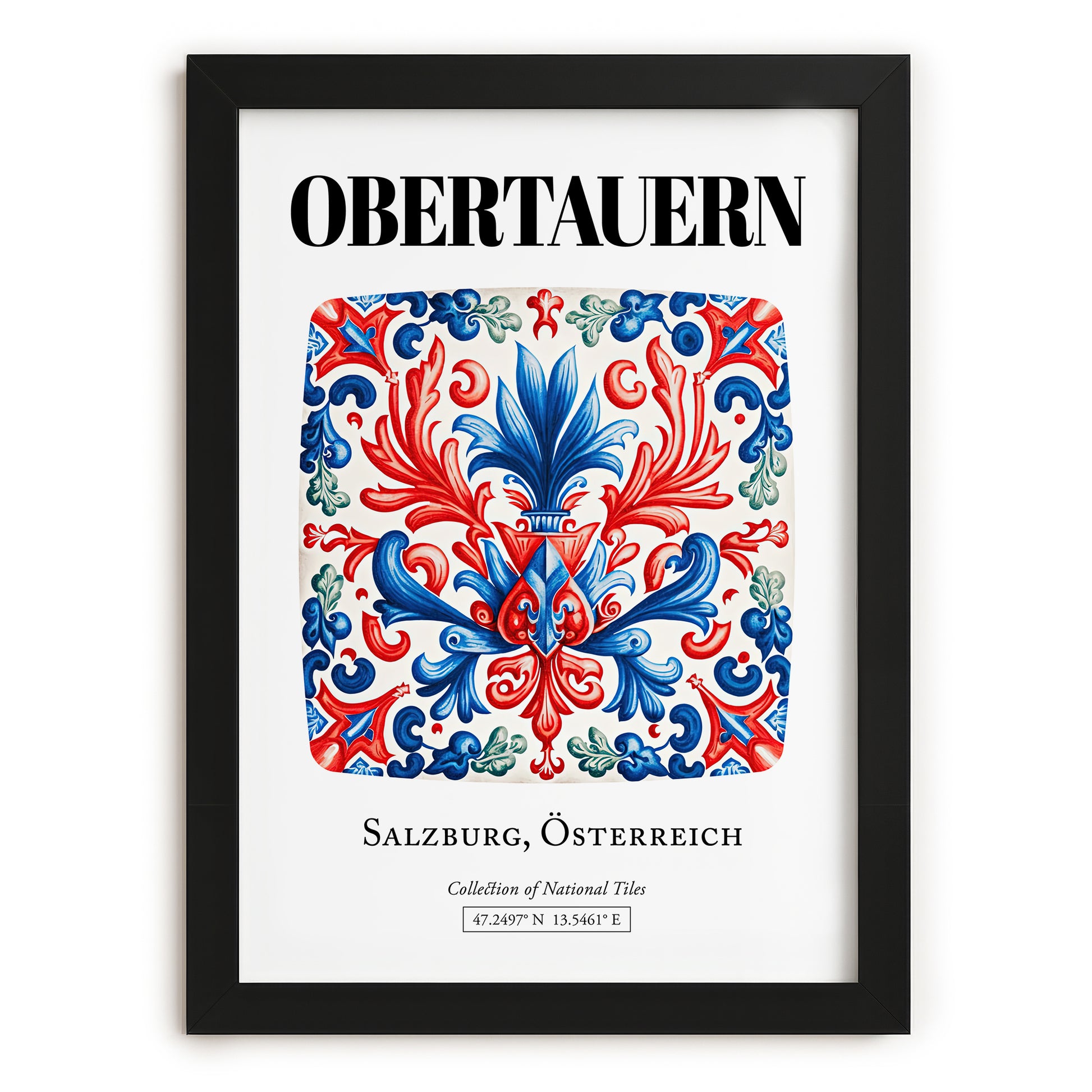 Obertauern, Austria – Country Culture Poster, in sleek black frame