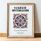 Saalbach-hinterglemm, Austria – Vintage Travel Poster, in wooden frame leaning on the floor