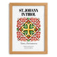 St. Johann In Tirol, Austria – Illustrated Travel Poster, set in oak frame