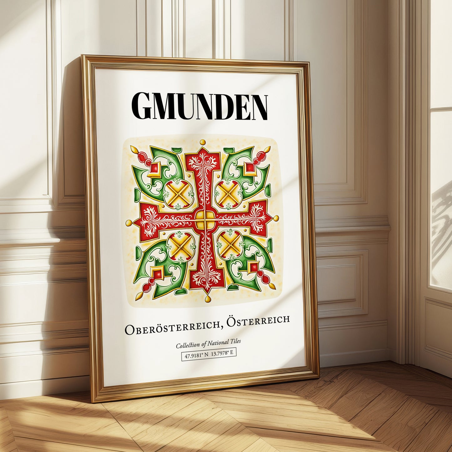 Gmunden, Austria – Travel Poster, styled in a charming Paris street view