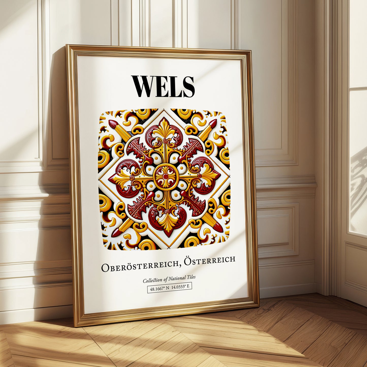 Wels, Austria – Travel Poster, styled in a charming Paris street view