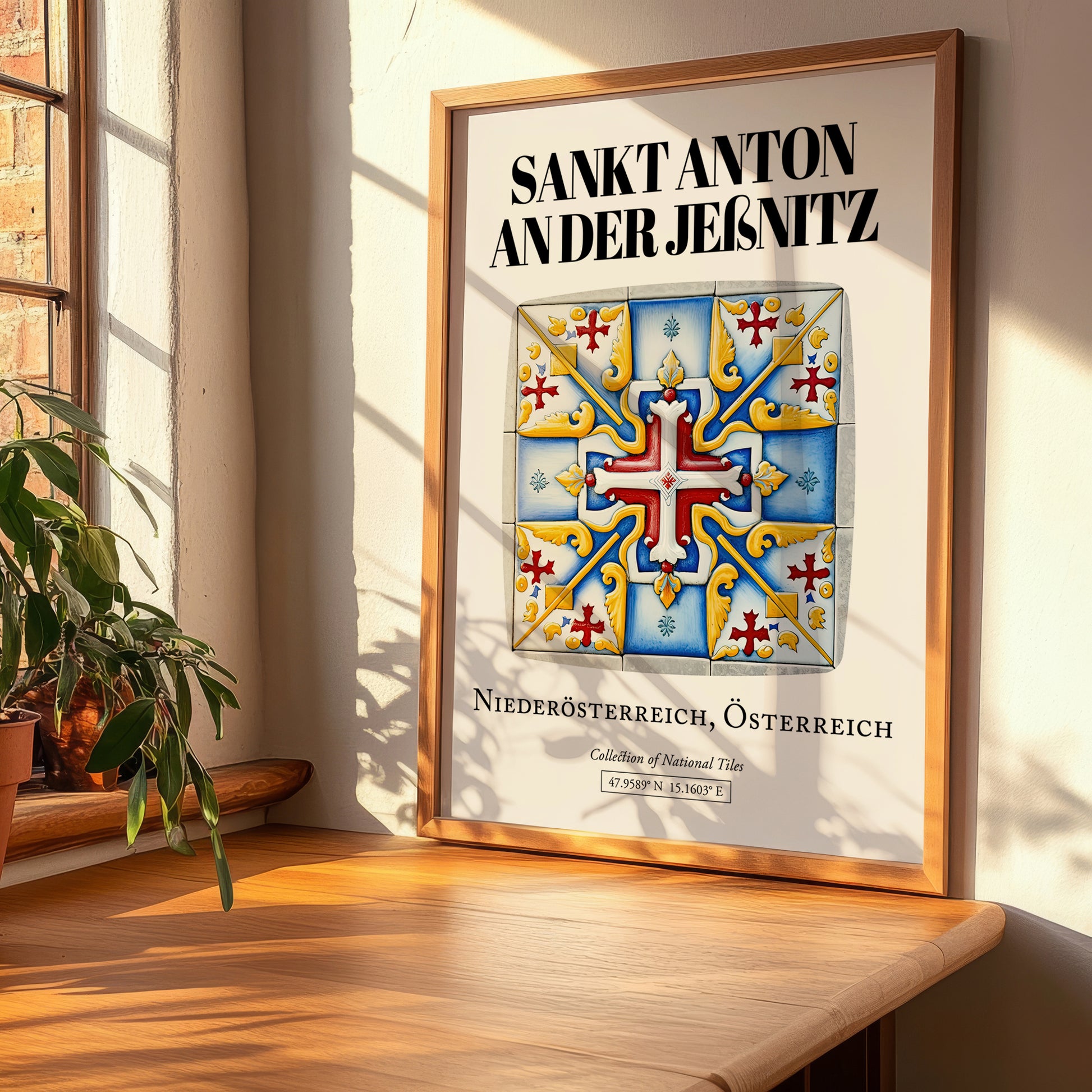 Sankt Anton An Der Jeßnitz, Austria – Travel Print, clean layout with no caption