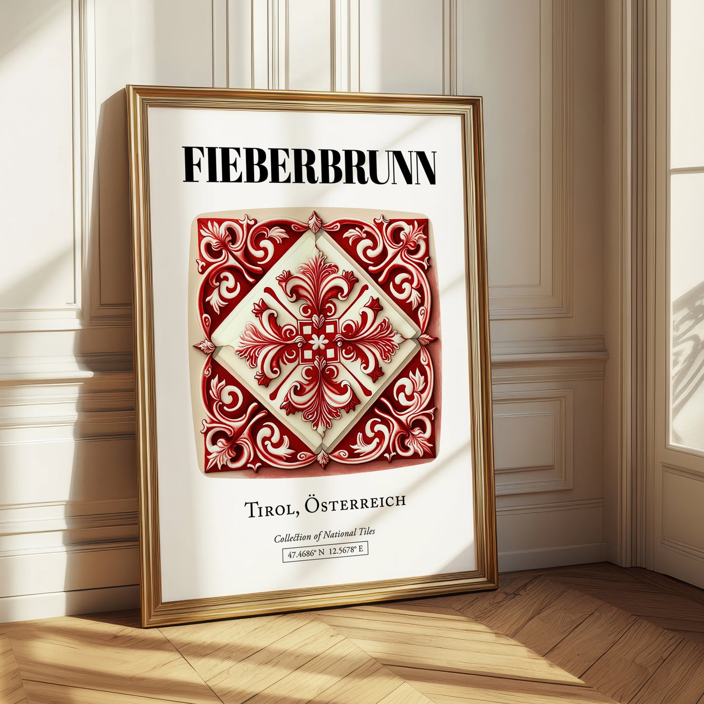 Fieberbrunn, Austria – Tourist Destination Poster, styled in a charming Paris street view