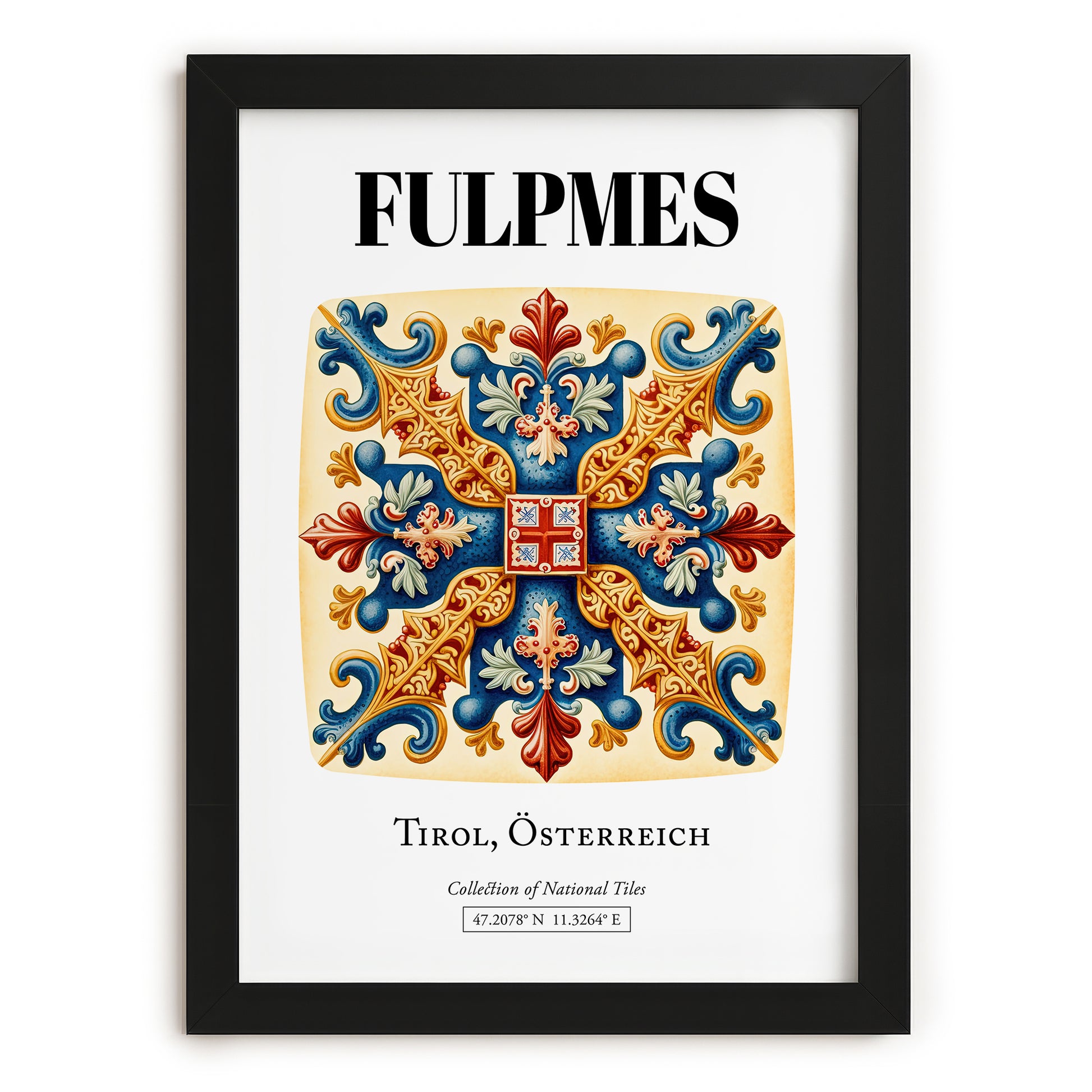 Fulpmes, Austria – Travel Print, in sleek black frame