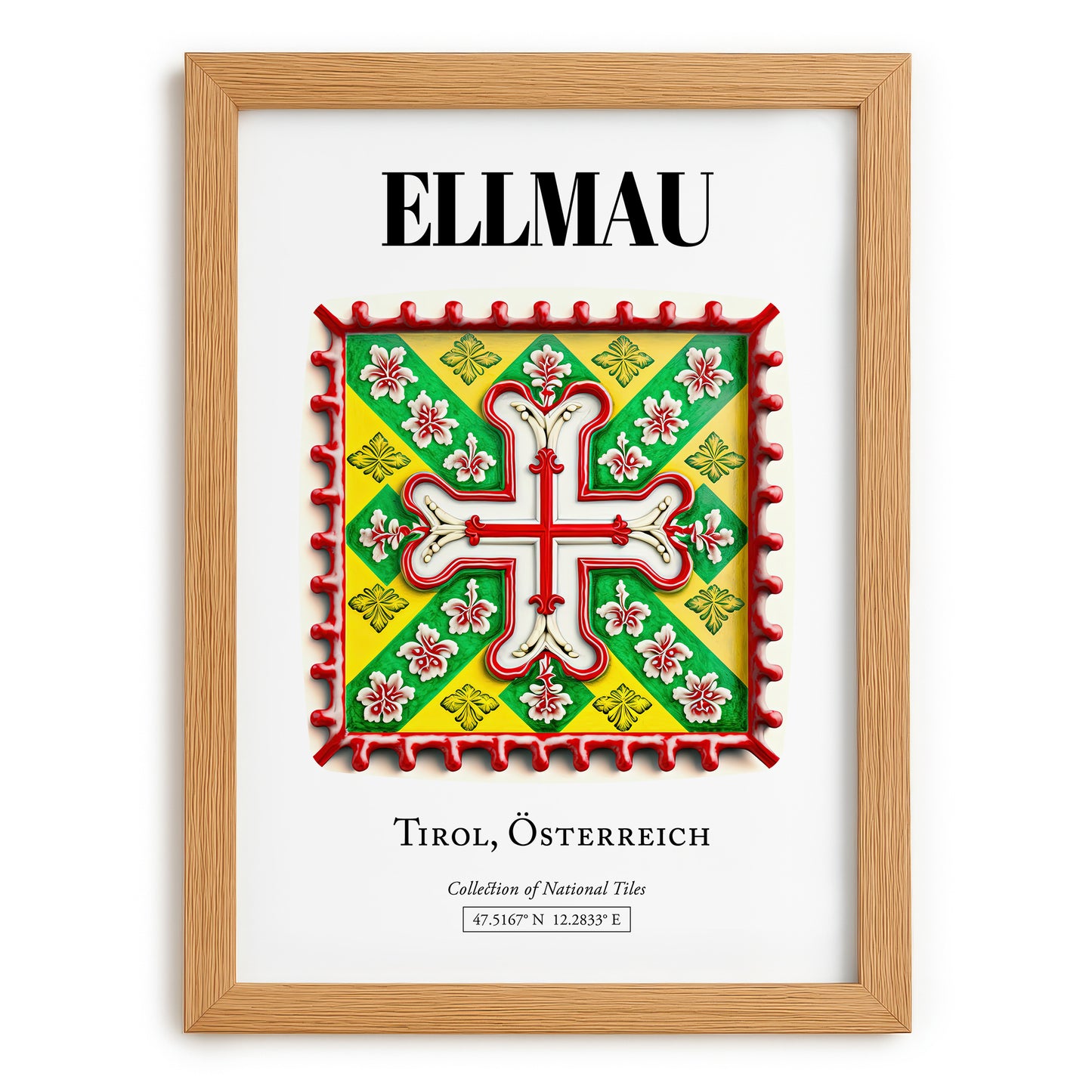 Ellmau, Austria – Travel Wall Art, set in oak frame