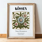 Kössen, Austria – Retro Travel Poster, in wooden frame leaning on the floor