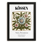 Kössen, Austria – Retro Travel Poster, in sleek black frame