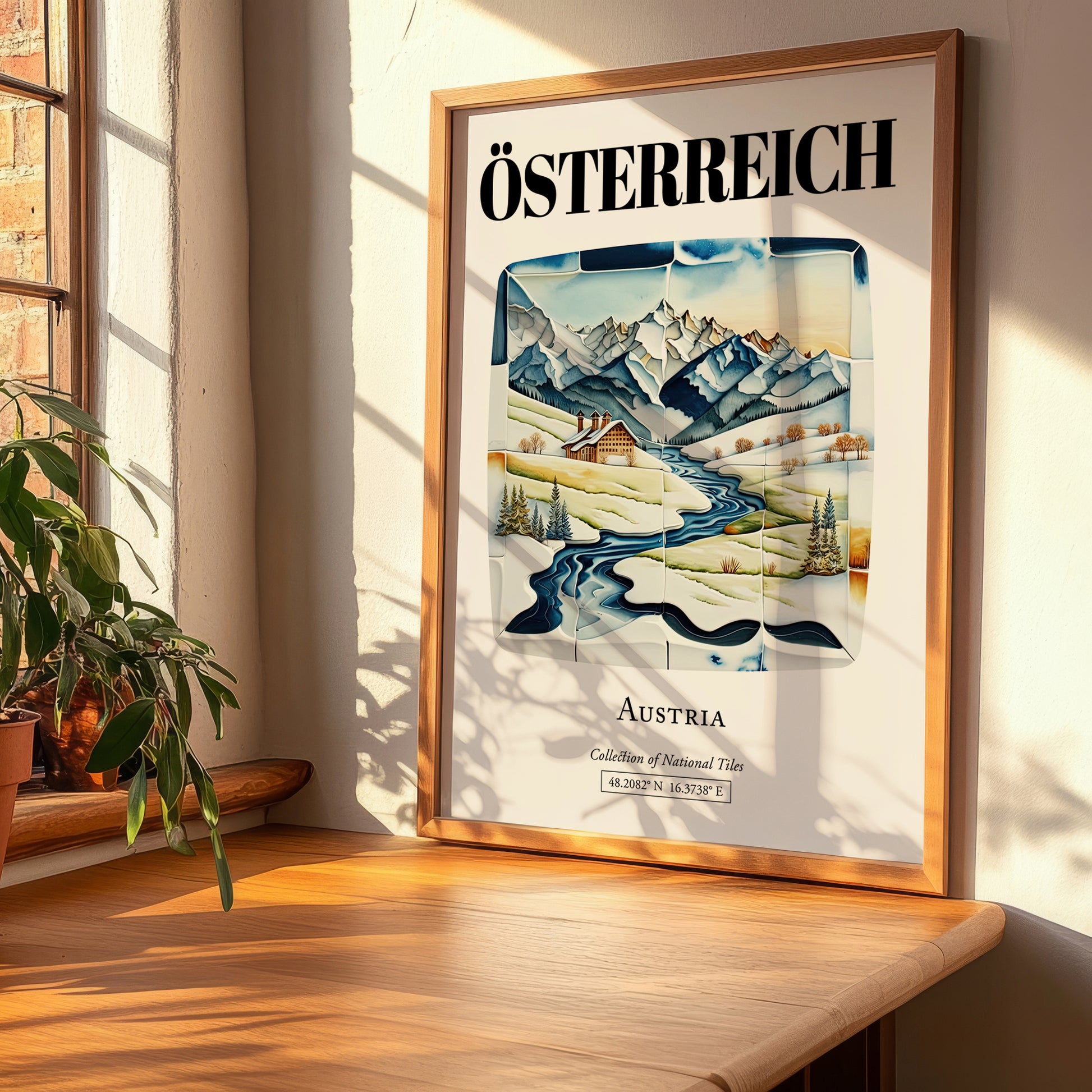 Österreich, Austria – Travel Poster, clean layout with no caption