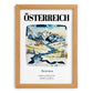 Österreich, Austria – Travel Poster, set in oak frame
